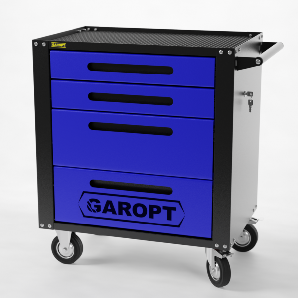 Тележка инструментальная Garopt 4 ящика, Серия "Standart", артикул GTS4.blue - фото 1 - id-p222660344