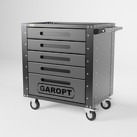 Тележка инструментальная Garopt 5 ящиков СЕРАЯ, Серия "Low-cost", артикул GT5.grey