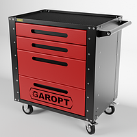 Тележка инструментальная Garopt 4 ящика КРАСНАЯ, Серия "Low-cost", артикул GT4.red