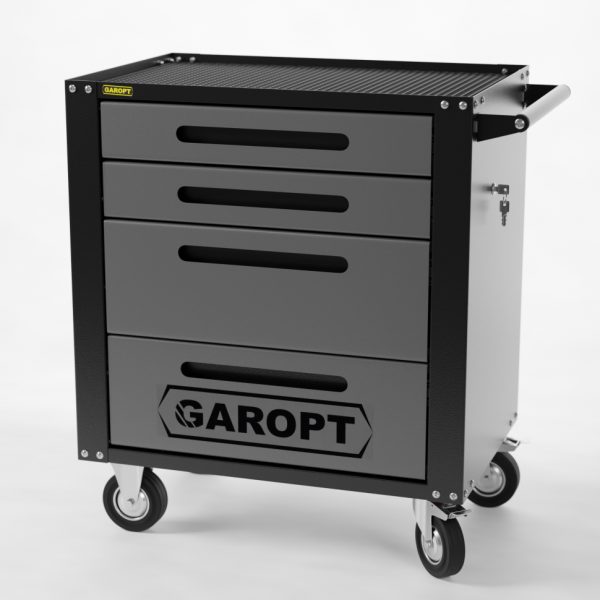 Тележка инструментальная Garopt 4 ящика СЕРАЯ, Серия "Low-cost", артикул GT4.grey - фото 1 - id-p222660363