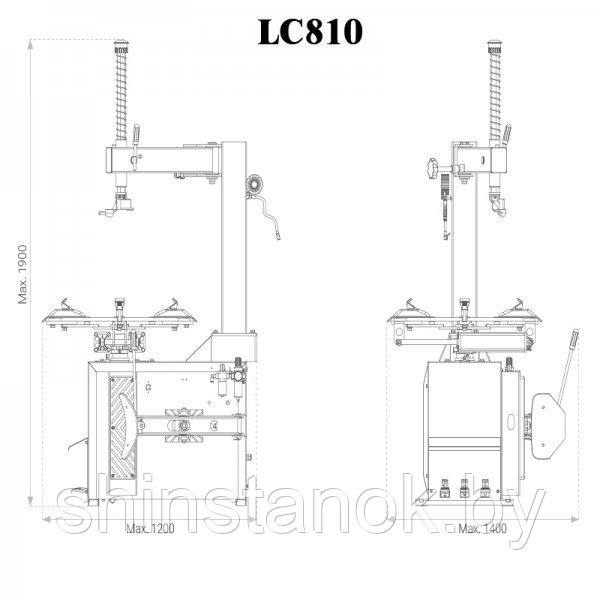 Шиномонтажный станок (полу-автомат), Модель: LC 810 - фото 2 - id-p222663540