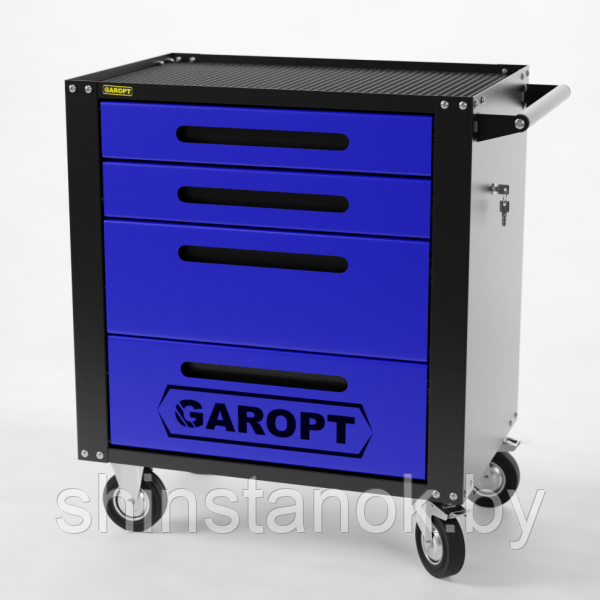 Тележка инструментальная Garopt 4 ящика, Серия "Standart", артикул GTS4.blue - фото 1 - id-p222664071
