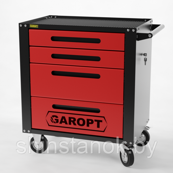 Тележка инструментальная Garopt 4 ящика, Серия "Standart", артикул GTS4.red