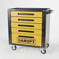 Тележка инструментальная Garopt 5 ящиков ЖЕЛТАЯ, Серия "Low-cost", артикул GT5.yell