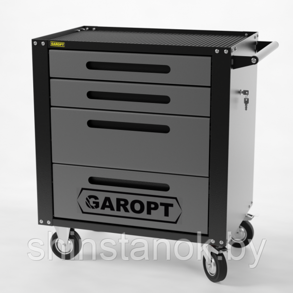 Тележка инструментальная Garopt 4 ящика СЕРАЯ, Серия "Low-cost", артикул GT4.grey - фото 1 - id-p222664090