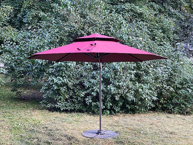 Садовый зонт GardenWay Turin A002-3000 XLM (бордовый) - фото 2 - id-p222667956