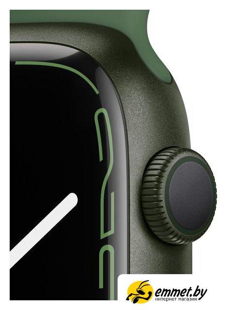 Умные часы Apple Watch Series 7 45 мм (зеленый/зеленый клевер спортивный) - фото 3 - id-p222671131