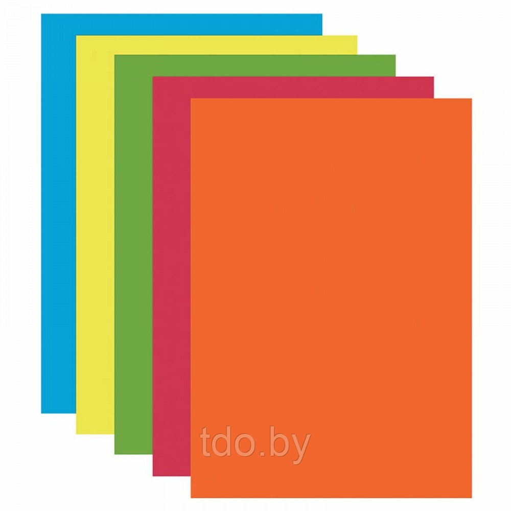 Бумага цветная DOUBLE A, А4, 80г/м2, 500л, интенсив, ассорти (100л х 5цв) - фото 3 - id-p222671500