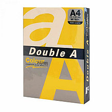 Бумага цветная DOUBLE A, А4, 80г/м2, 500л, интенсив, солнечно-жёлтая