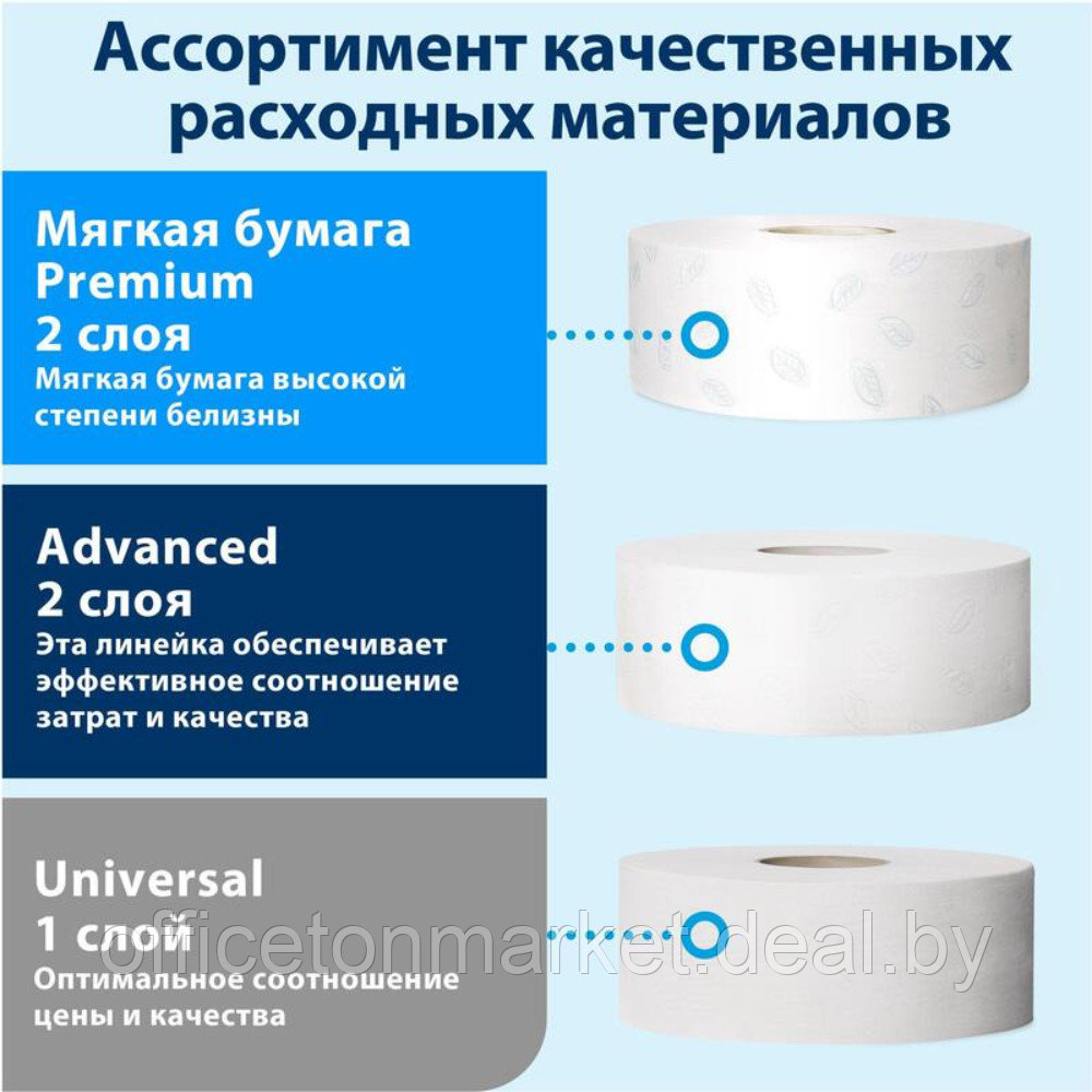 Бумага туалетная TORK Universal Т1 в больших рулонах, 525 м (120195) - фото 5 - id-p189200082