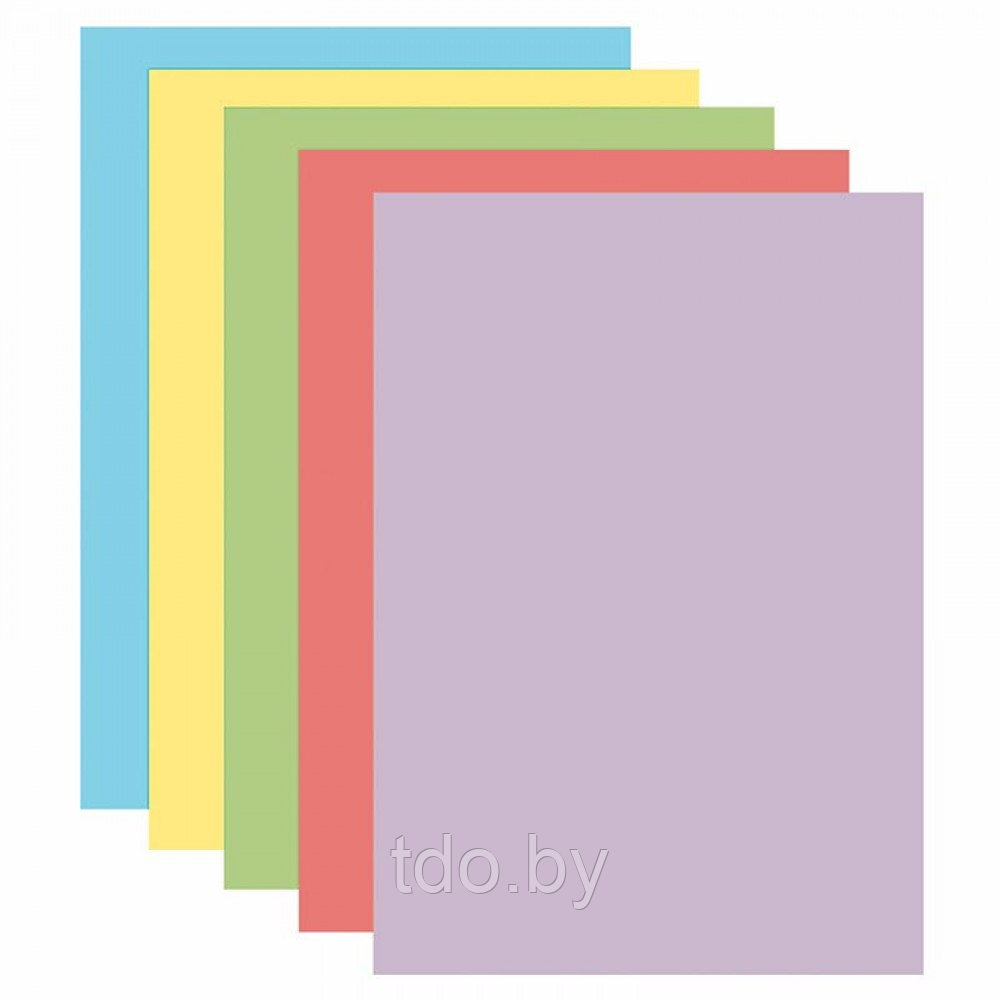 Бумага цветная DOUBLE A, А4, 80г/м2, 500л, пастель, ассорти (100л х 5цв) - фото 3 - id-p222671582