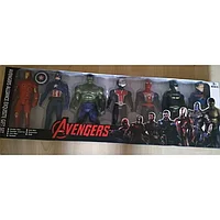 Набор из 7 фигурок супергероев мстители Железный человек, Капитан Америка, Халк, Человек-Муравей, Человек-Паук