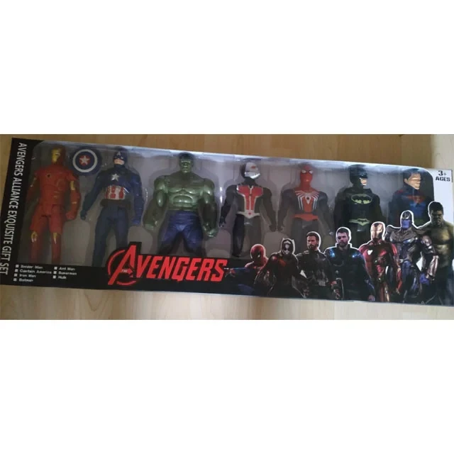 Набор из 7 фигурок супергероев мстители Железный человек, Капитан Америка, Халк, Человек-Муравей, Человек-Паук - фото 1 - id-p222671607