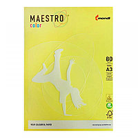 CY39 Бумага цветная MAESTRO COLOR, А3, 80г/м2, 500л, канареечно-жёлтая