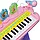 Детский синтезатор пианино караоке со стулом, микрофоном от сети 37 клавиш с mp3 розовый 207, фото 7