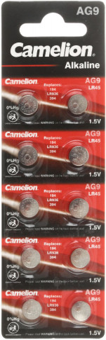 Батарейка щелочная дисковая Camelion Alkaline AG9, LR45, 1.5V, 10 шт. - фото 1 - id-p222574213