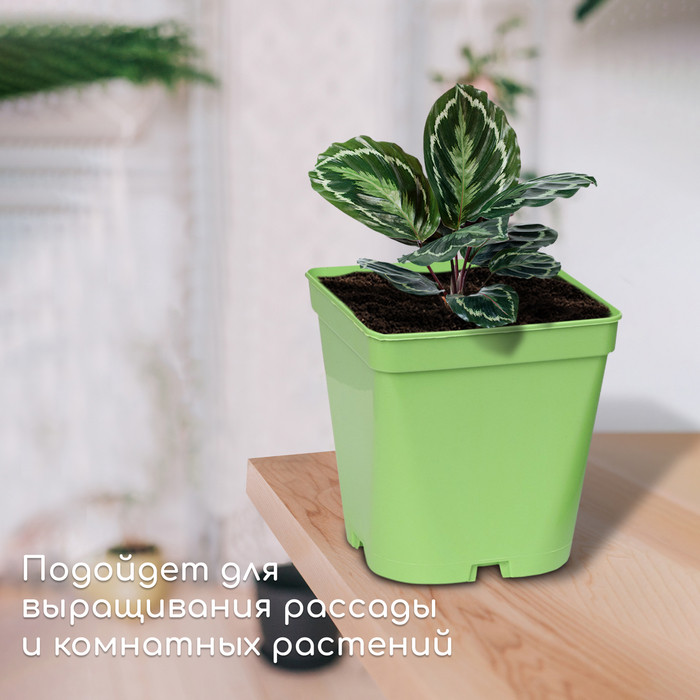 Горшок для рассады, 3 л, d = 16,5 см, h = 16 см, зелёный, Greengo - фото 4 - id-p222673559