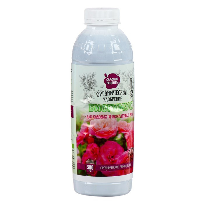 Органическое удобрение Биогумус "Садовые рецепты" для роз, 0,5 л - фото 1 - id-p222673897