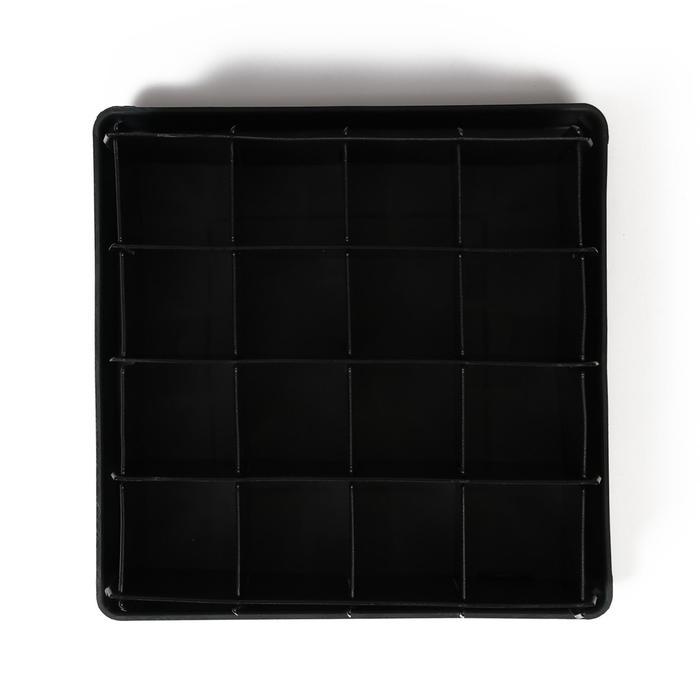 Набор для рассады: пластиковая вставки на 16 ячеек, по 130 мл, пластиковый чёрный поддон, 26,5 × 26,5 × 3 см - фото 2 - id-p222673705