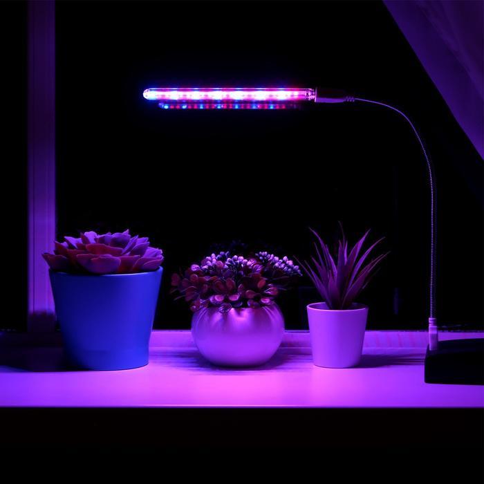 Фитосветильник светодиодный, 3 Вт, от USB, на гибкой ножке, - фото 1 - id-p222673751