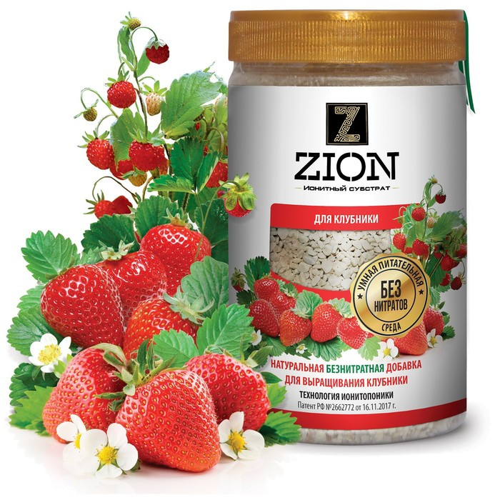 Субстрат ZION ионитный для выращивания клубники, добавка для растений, 700 гр - фото 3 - id-p222673831