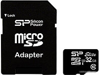 Карта памяти Silicon-Power microSDHC Elite UHS-1 (Class 10) 32 GB (SP032GBSTHBU1V10-SP)