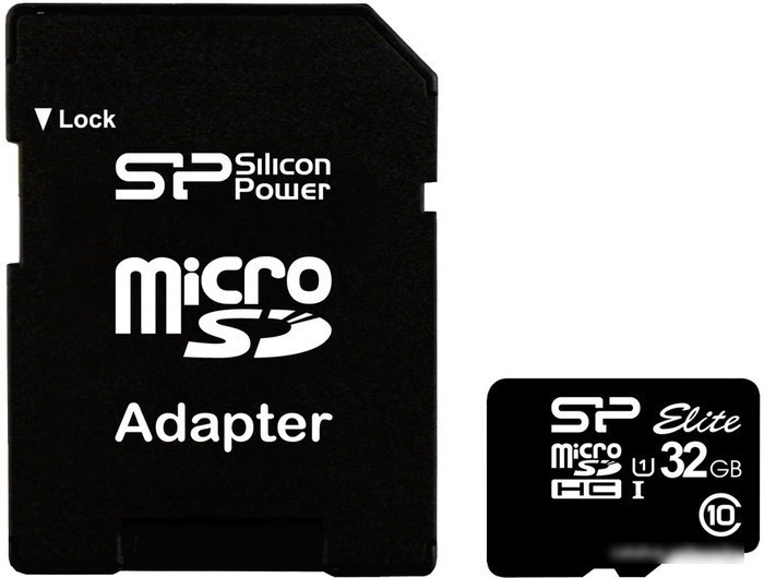 Карта памяти Silicon-Power microSDHC Elite UHS-1 (Class 10) 32 GB (SP032GBSTHBU1V10-SP) - фото 1 - id-p222673331