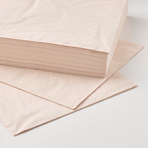 IKEA/ ФАНТАСТИСК салфетка бумажная, 40x40 см, бледно-розовый 50шт - фото 3 - id-p222674647