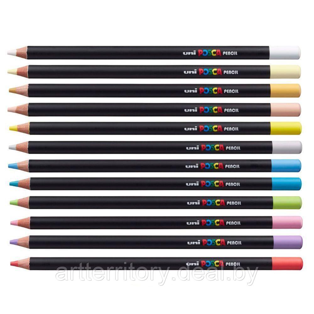 Карандаш цветной Mitsubishi Pencil POSCA (белый) - фото 2 - id-p222675437