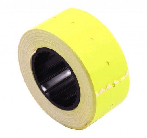 Этикет-лента однострочная 21*12 мм, 700 шт., прямоугольная, желтая