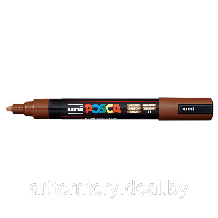 Маркер на водной основе Mitsubishi Pencil POSCA, 1.8-2.5мм. (пулевидный наконечник) (Коричневый) - фото 1 - id-p222675355