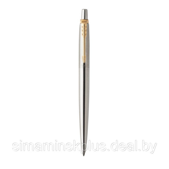 Ручка гелевая Parker Jotter Core K694 Stainless Steel GT, корпус из нержавеющей стали, 0.7 мм, чёрные чернила - фото 3 - id-p222687034