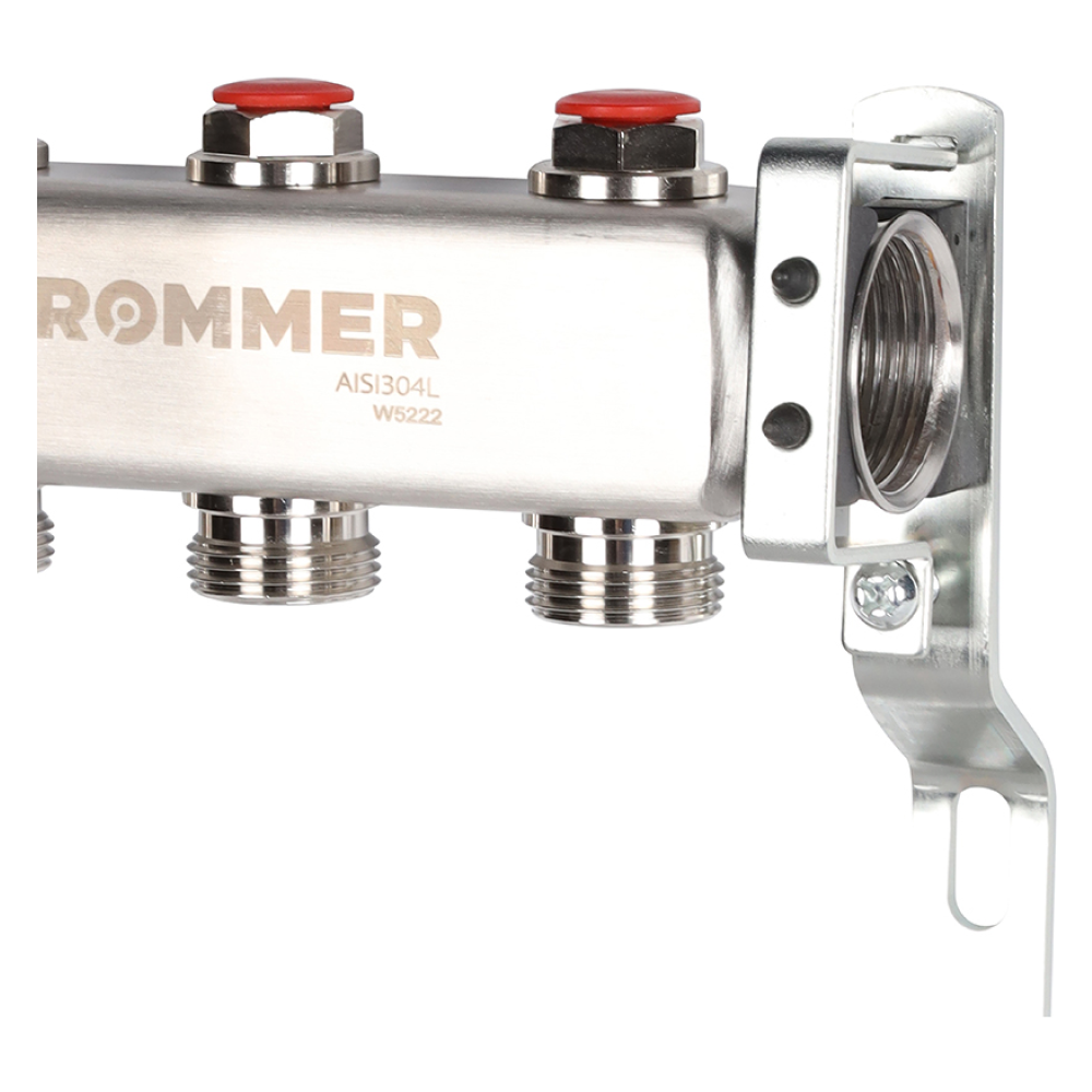 Коллектор Rommer с запорными клапанами, 3 выхода - фото 5 - id-p222687483