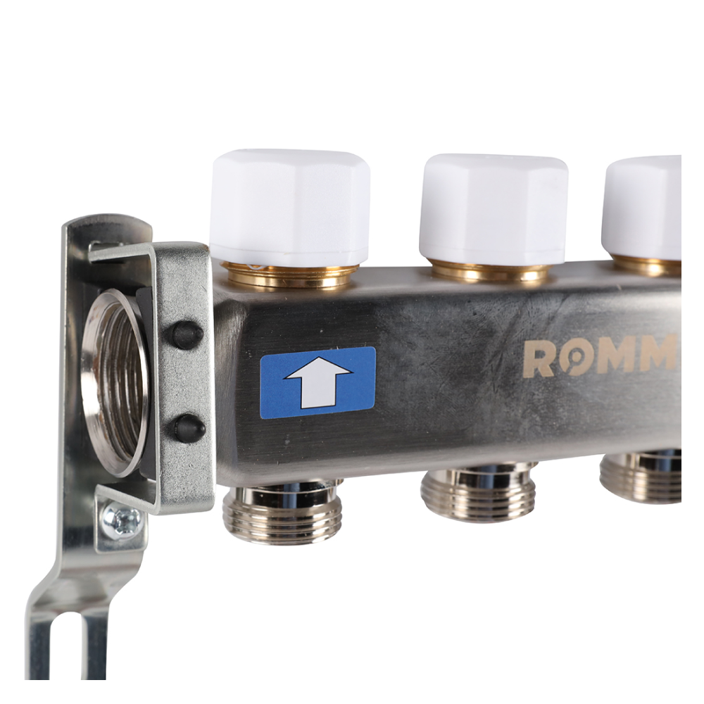 Коллектор Rommer с запорными клапанами, 4 выхода - фото 8 - id-p222687489