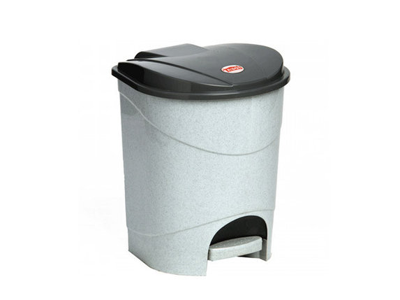 Контейнер для мусора с педалью 7л (мраморный) IDEA, фото 2