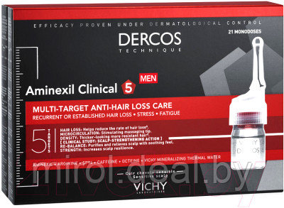 Ампулы для волос Vichy Dercos Aminexil Intensive 5 против выпадения для мужчин - фото 10 - id-p222689268