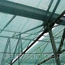 Затеняющая сетка 80% затенения 2 х 10 метра с клипсой зеленая (25шт/упк), фото 3
