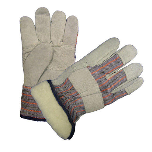 Перчатки спилковые комбинированные хлопчатобумажной тканью "Ангара", р-р 10,5 - фото 1 - id-p222695958