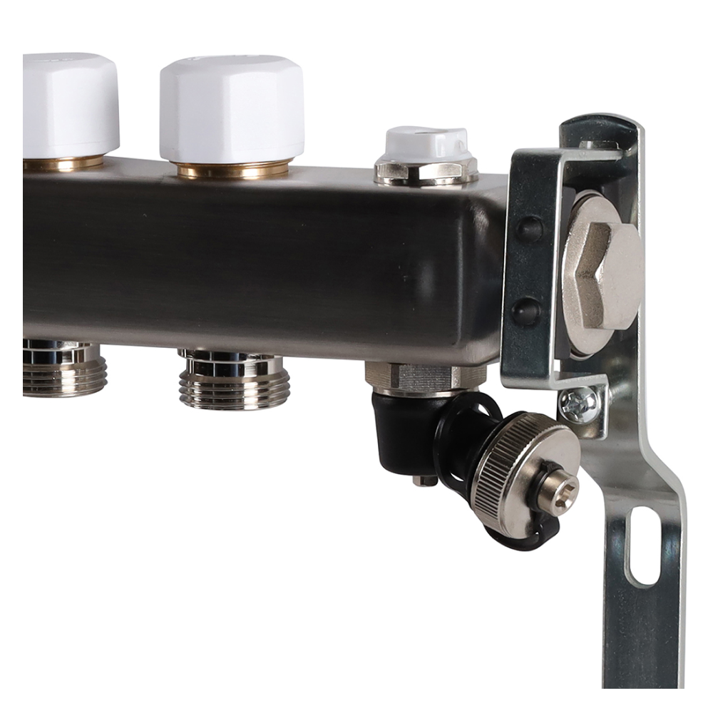 Коллектор Rommer с клапаном вып. воздуха и сливом, 5 выходов - фото 9 - id-p222696917
