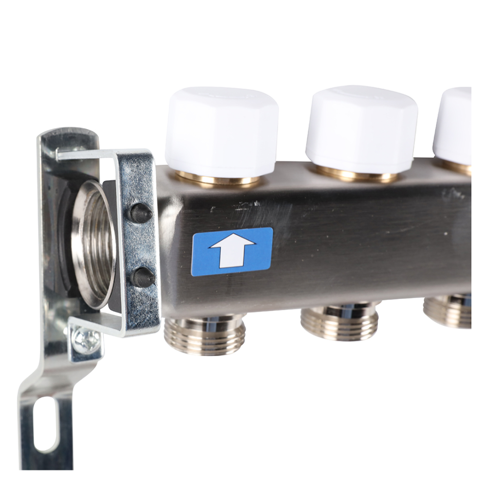 Коллектор Rommer с клапаном вып. воздуха и сливом, 10 выходов - фото 5 - id-p222697172