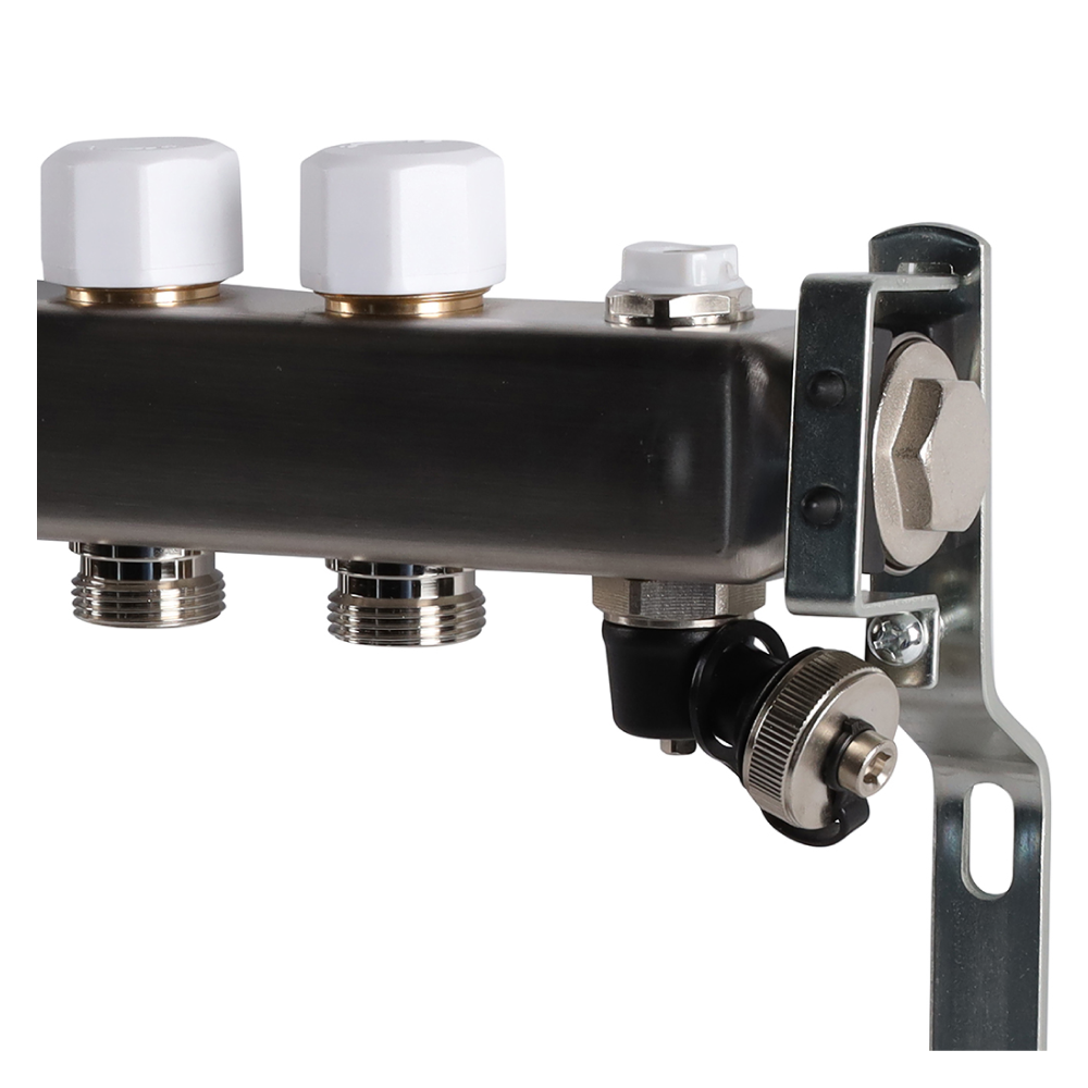 Коллектор Rommer с клапаном вып. воздуха и сливом, 10 выходов - фото 9 - id-p222697172