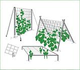 Шпалерная (садовая) сетка ячейка 150х130мм рулон 1,7х500м, темно зеленая, фото 8