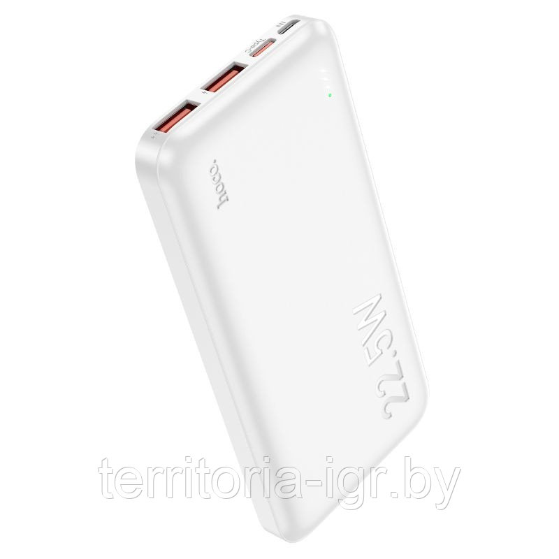 Внешний аккумулятор power bank J101 10000mAh 2.1A белый Hoco - фото 2 - id-p222697963