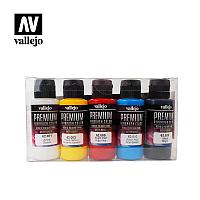 Набор акриловых красок Premium Colors, базовые цвета, 5x60мл, Vallejo