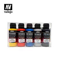 Набор акриловых красок Premium Colors, металлик, 5x60 мл, Vallejo