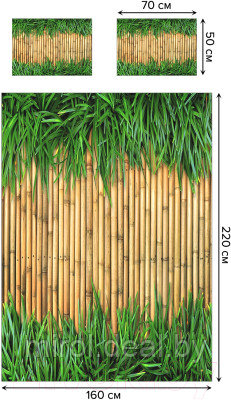 Набор текстиля для спальни Ambesonne Бамбук в траве 160x220 / bcsl_52131 - фото 6 - id-p222698784