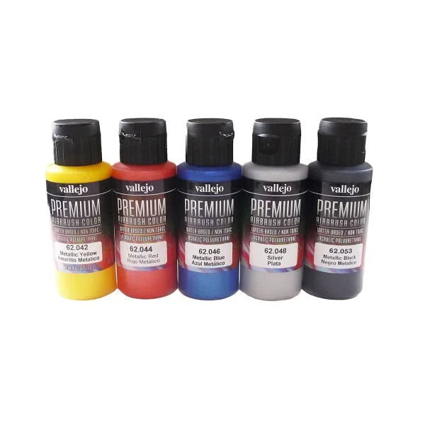 Набор акриловых красок Premium Colors Металлик, 5x60 мл, Vallejo - фото 2 - id-p5275784