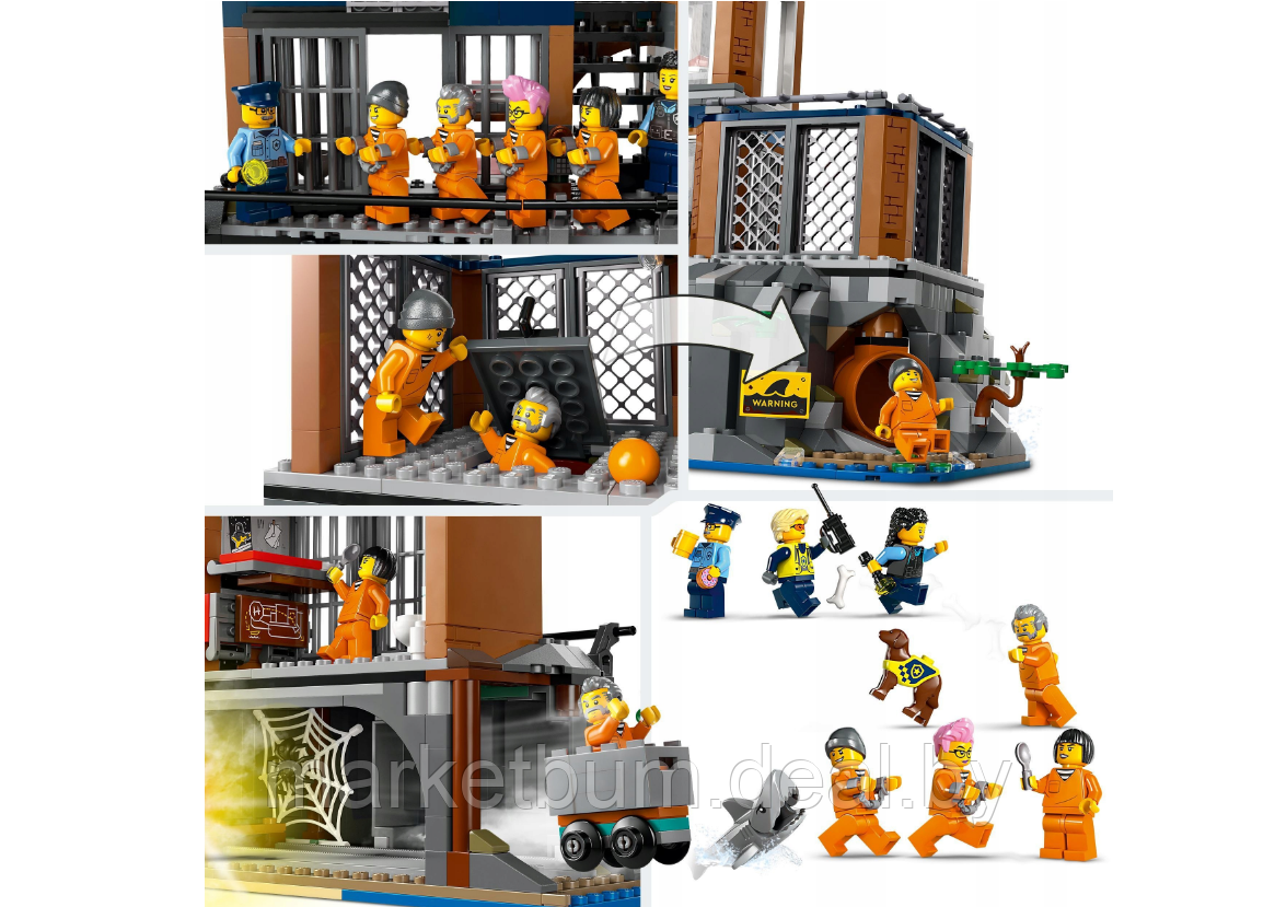 Конструктор LEGO City 60419, Остров-тюрьма - фото 6 - id-p222700558