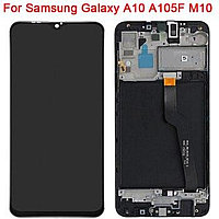 Дисплей (экран) для Samsung Galaxy M10 (M105) с тачскрином и рамкой, черный
