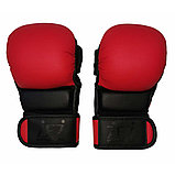 Перчатки для ММА и рукопашного боя , красно-черные ZBZ-БЧ, фото 3